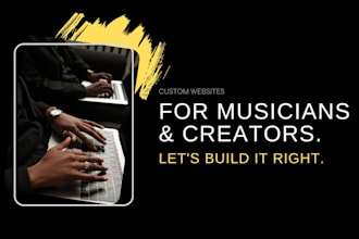 design, develop and deploy a premium artist website