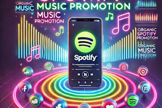 promote spotify music tracks  promotion organically to my audience