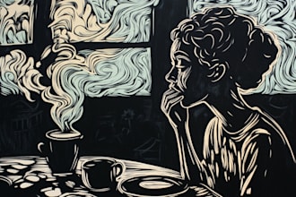 do linocut carving prints style illustration