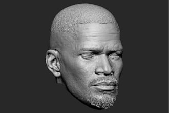 sculpt 3d head figure, 3d bust, 3d face, 3d helmet,3d miniatures for 3d printing