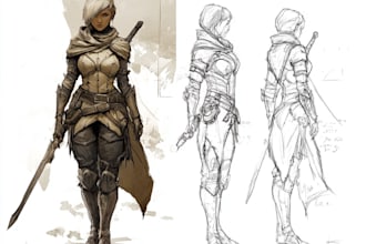 draw d and d character art and dnd character art