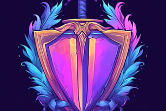 design professional fantasy, rpg, medieval and rustic logo
