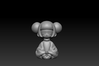 sculpt 3d model, characters, toy for 3d printing, rigging, games