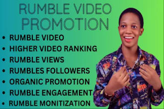 organic rumble promotion, video promotion and rumble channel