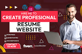 create professional wordpress resume and portfolio website