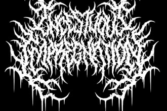 draw heavy metal, black metal, death metal font band logo