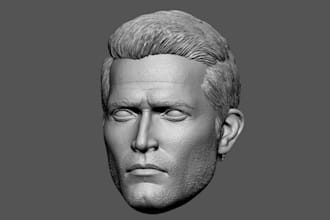 sculpt 3d head bust, 3d model, 3d head figure for 3d printing