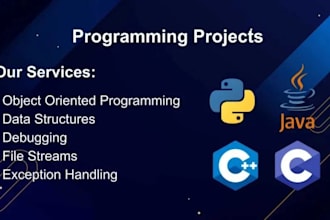write code scripts assignments in python java cpp,sql programming projects