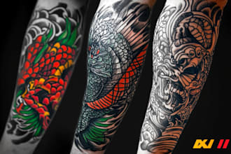 create custom tattoo design, tattoo sleeve