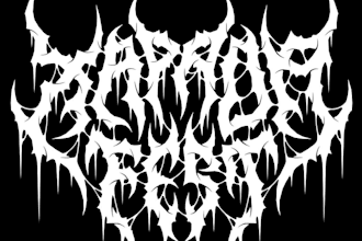 design death metal, black metal and heavy metal logo for your band