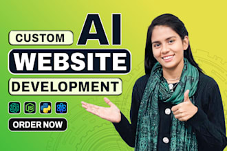 do ai website development, business website, ai chatbot as full stack developer