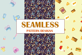 design unique seamless patterns, textile and fabric designs