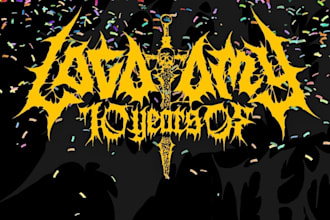 create awesome death metal, heavy metal, black metal font logo