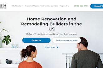 design home remodeling construction renovation improvement landing page website