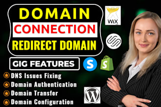 connect domain, redirect godaddy domain to shopify systeme io, wix, squarespace