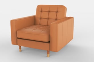 do 3d realistic rendering chair and furniture modeling