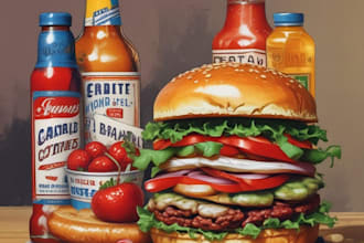 design food pop art of your food