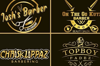 design creative barber, barber shop, beauty salon logo and creative design