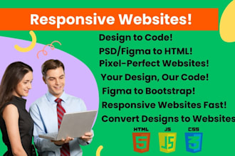 responsive website conversion figma psd xd to html  wordpress