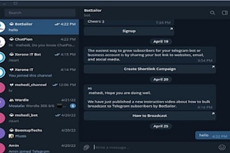 develop telegram bot, discord bot, telegram mass dm, tiktok bot, twitter bot