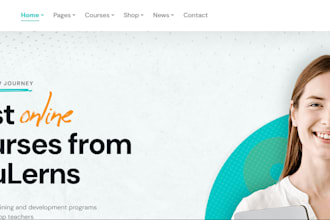 build educational website lms elearning learndash landing page education website