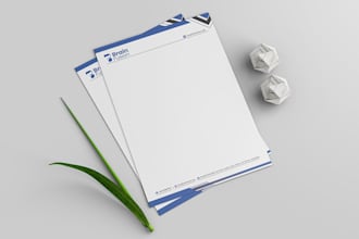 design professional letterhead in editable word format