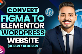 do wordpress website design, redesign, landing page, divi, figma to elementor