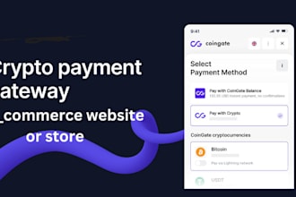 set up crypto payment gateway for your ecommerce website, store