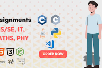 do c, cpp, python, java, IT, cs and se assignments