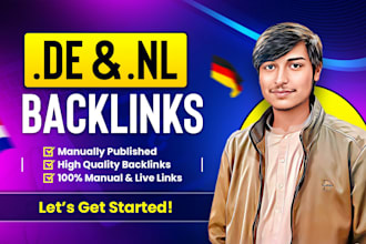 do high quality german de, dutch nl dofollow seo backlinks