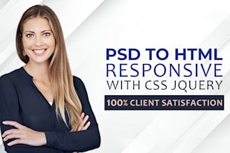 do figma to html,PSD to html, CSS bootstrap responsive
