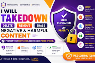 takedown delete remove erase negative harmful defamatory posts social media