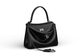 create a 3d model of a handbag with realistic rendering