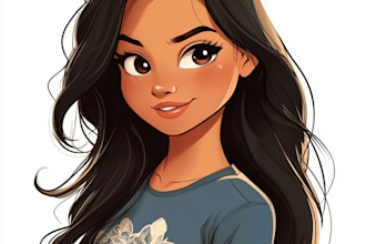 draw your portrait into a disney style cartoon