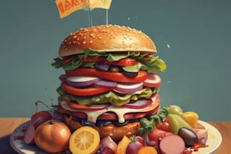 make food pop art of your food