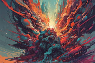 paint unique abstract acrylic art on canvas