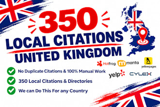 do 350 manual UK local citations and directory submissions