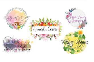 make natural, floral design, line art, flower, boho or botanical logo design