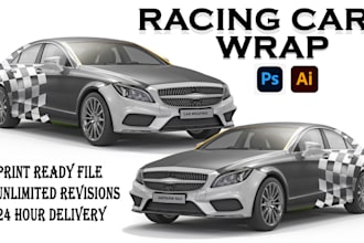 racing car wrap design, vehicle wrap, drift livery wrap, boat wrap, pickup truck