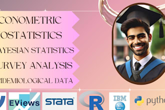 do econometrics, bayesian statistics, and biostats by using jupyter, r, python