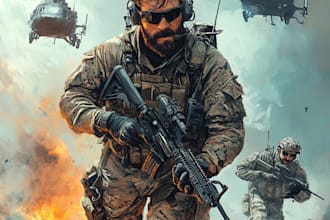 draw tactical, warrior or military themed illustrations