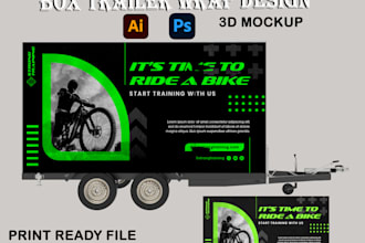 box trailer wrap design, long trailer wrap, vehicle wrap, food trailer wrap