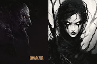 draw fantasy horror and fantasy horror character