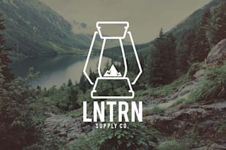 create a modern minimalist custom outdoor logo design
