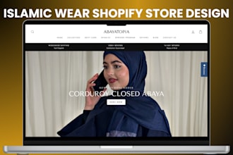 build islamic wear shopify store abaya clothing website hijab dropshipping store