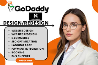 godaddy website design godaddy website redesign hostinger website design