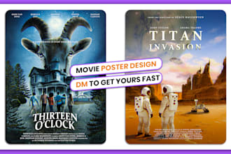 design a cinematic movie poster or film key art