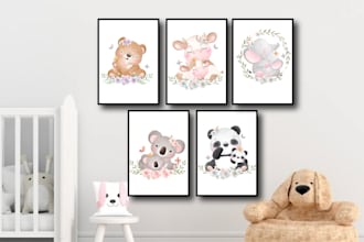 design cute nursery wall art for your etsy shop