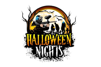 design incredible halloween logo