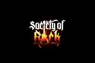 design old school metal logo